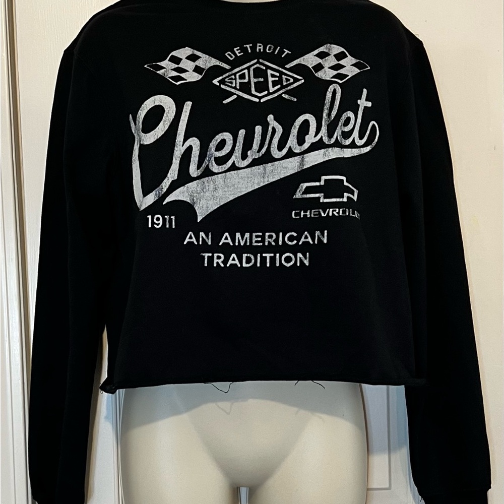 GM Chevrolet Black Graphic Sweatshirt, Size Medium